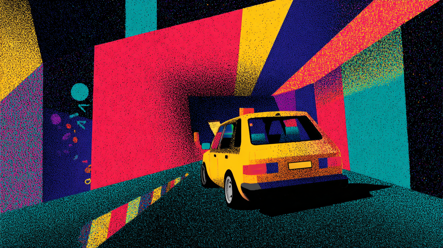midjourney.studios.4_yellow_car_exiting_a_tunnel._The_style_i_4b89d641-e8a6-4d6a-9457-4e5767252cfa_2